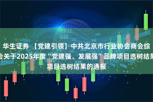华生证券 【党建引领】中共北京市行业协会商会综合委员会关于2025年度“党建强、发展强”品牌项目选树结果的通报
